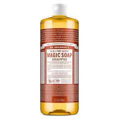 Dr. Bronner's Magic Pure Castile Liquid Soap Bodywash - Eucalyptus - 32 fl oz: Paraben-Free, Alcohol-Free, Non-Toxic, Vegan
