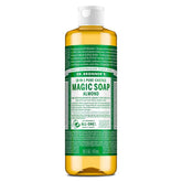Dr. Bronner's Magic Pure Castile Liquid Soap Bodywash - Almond - 16 fl oz: For Face, Hair, Hands, Whole Body, Sensitive Skin