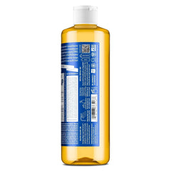 Dr. Bronner's Magic Pure Castile Liquid Soap Bodywash - Peppermint - 16 fl oz: Vegan, Paraben-Free, Whole Body, Normal Skin