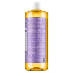 Dr. Bronner's Magic Pure Castile Liquid Soap Bodywash - Lavender - 32 fl oz: Vegan, Non-Toxic, Whole Body Use